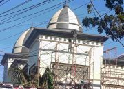 Lemahnya Pengawasan Proyek Rehab Masjid Agung Baiturrahman Limboto, Pekerja Abaikan K3