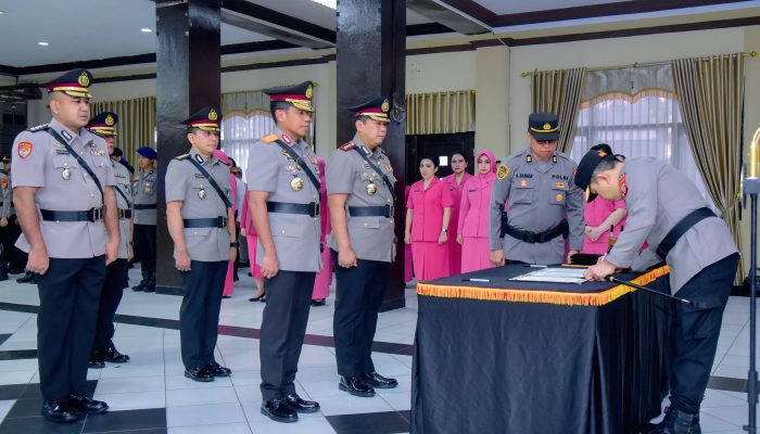 Kapolda Gorontalo Pimpin Sertijab Empat PJU, Salah Satunya Jabatan Wakapolda