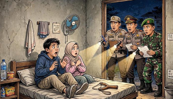 Geger, Pasangan Bukan Muhrim di Kabupaten Gorontalo Kepergok Bawa Katapel Dalam Kos