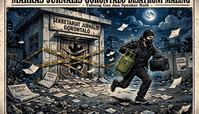 Markas Jurnalis Gorontalo Disatroni Maling, Sejumlah Barang Berharga Raib