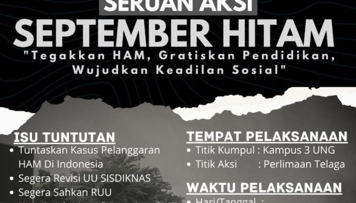 Melawan Lupa, Cipayung Plus Gorontalo Hidupkan Kembali September Hitam