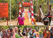 Wujud Nyata TNI, Satgas Yonif 713/ST Bangun Jembatan Merah Putih di Papua