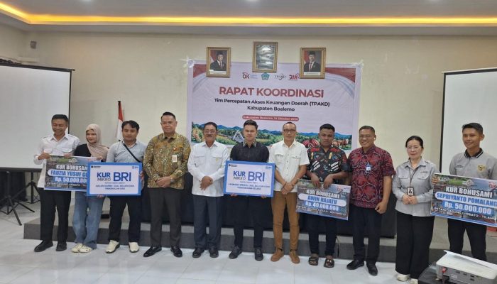 BRI Cabang Limboto Salurkan KUR di Rakor TPAKD Boalemo, Dorong UMKM Naik Kelas