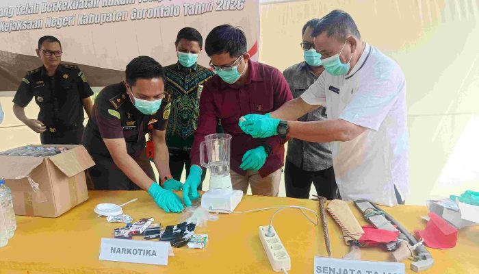 Kejari Kabupaten Gorontalo Tunjukan Komitmennya, Babuk 20 Perkara Dimusnahkan